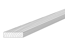 Glattkantbrett Fichte gehobelt weiß vorgr. 21x95x5100 mm